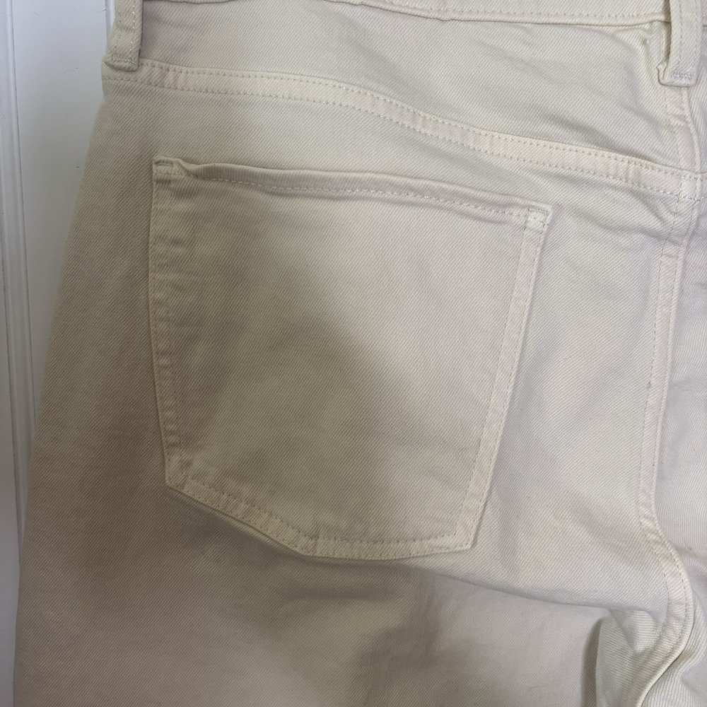 Banana Republic The Beau Jean Ankle 32/14 NWT Ecru Low Rise NEW Fray Raw Hem - Picture 5 of 16